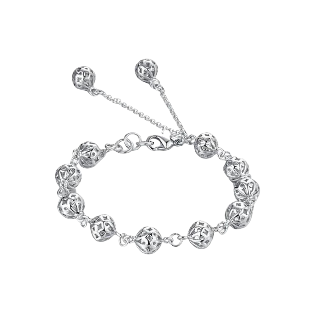925 Sterling Silver Plated Stylish Adjustable Bracelet for Women