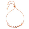Nilu's Collection Rose Gold Plated Adjustable Bracelet With American Diamond For Women And Girls | Anti-Tranish | Anti-Allergy | Office Wear