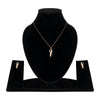 Rose Gold Plated Twist Pendant Necklace and Earrings Set for Women & Girls