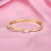 Rose Gold-Plated Kada with Centerpiece Stone Elegant Designer kada Bracelet for Women| Sleek Finish |Office Wear | Minimalist Appeal
