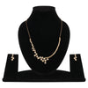 Rose Gold Plated Cubic Necklace Set with Earrings | American Diamond for Women & Girl | Gift For her