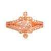 Rose Gold Plated | American Diamond Studded | Adjustable | Finger Ring for Women and Girls, Style 11