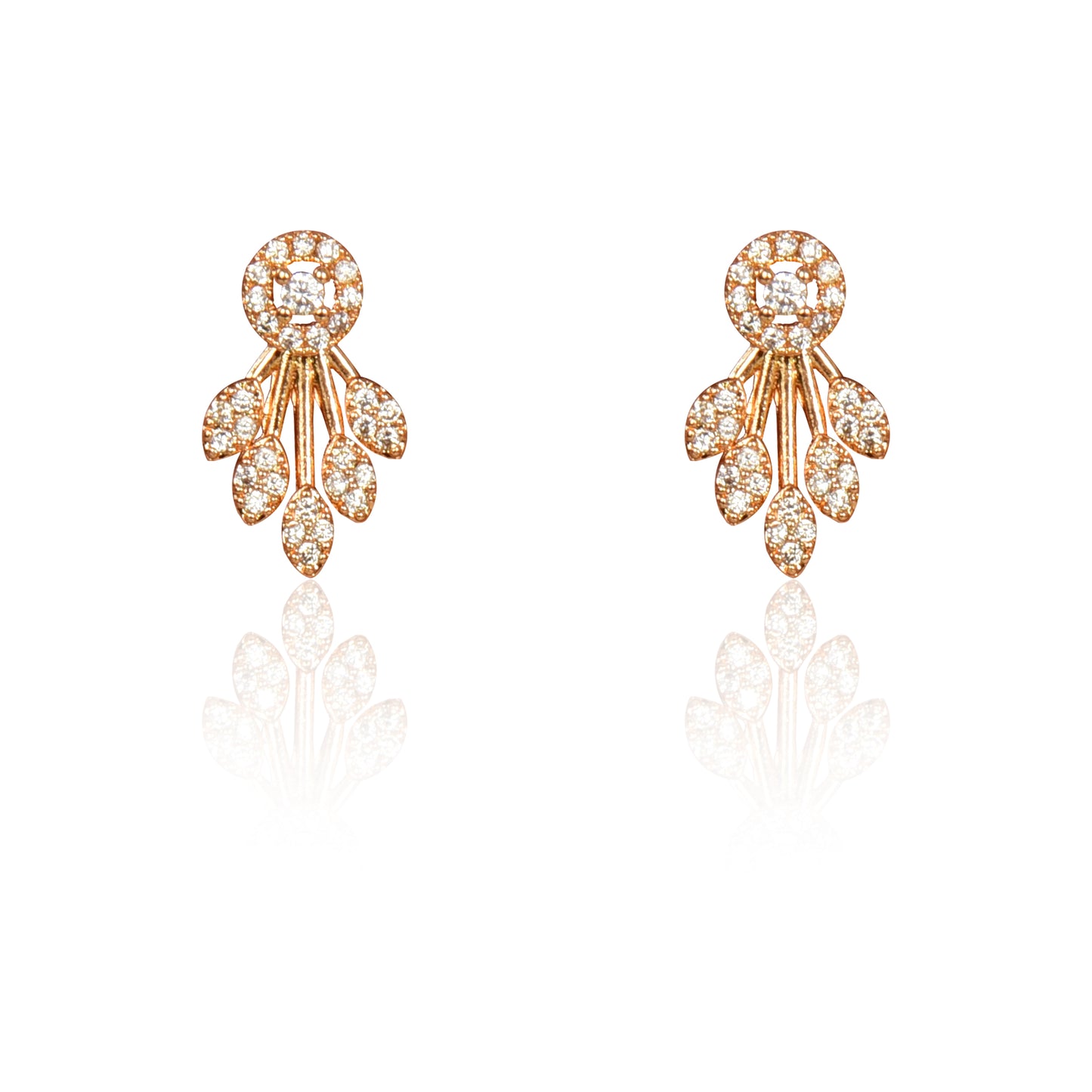 Premium Quality Rose Gold Plated Jewellery Set with AD stone | Anti Tarnish | Anti Allergy