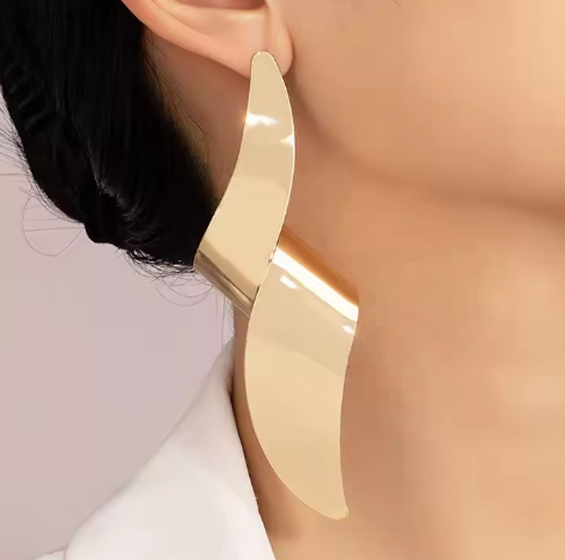 Gold Plated Twisted Hoop Earrings| gift for her | gift for girls & womens