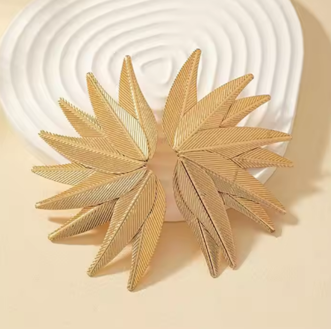 Gold Plated Leaf Earrings Studs | gift for her | Gifts For Women & girls