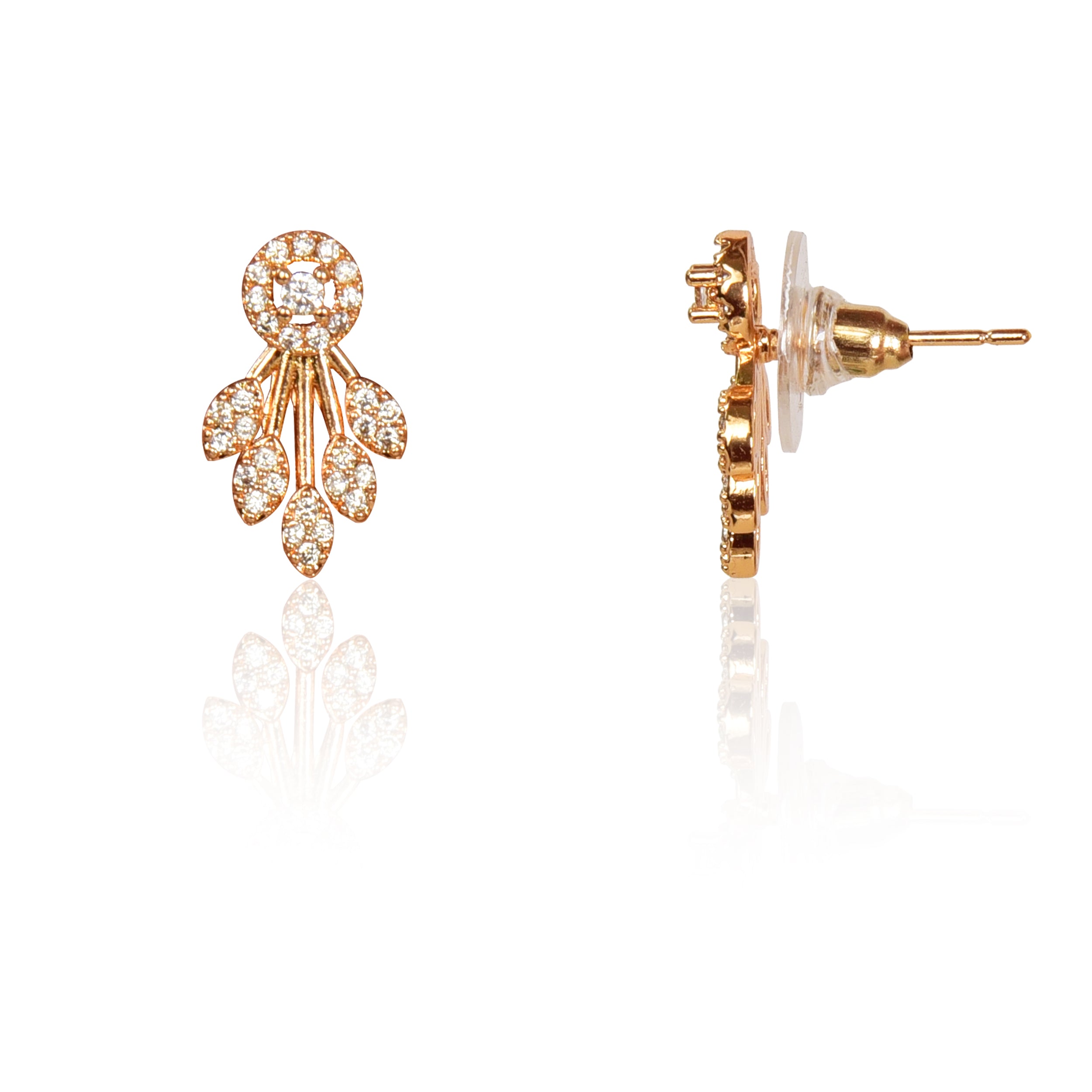 Premium Quality Rose Gold Plated Jewellery Set with AD stone | Anti Tarnish | Anti Allergy