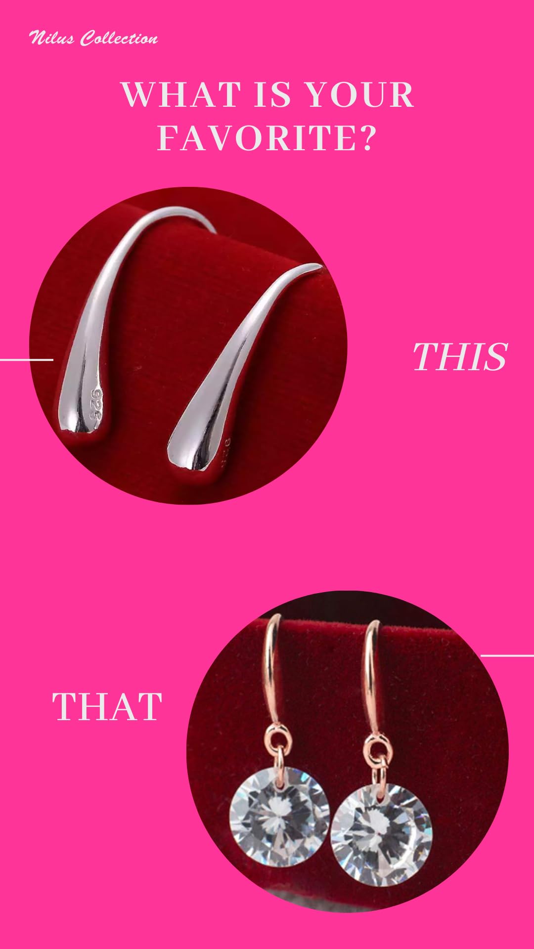 Silver stud earrings