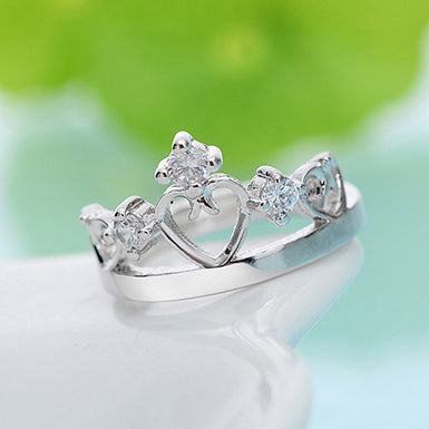 Nilu's Collection 925 Sterling Silver Plated Adjustable Romantic Imperial Couple Ring | Wedding, Engagement