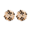Crystal Four Leaf Clover Stud Earrings, Copper Tops Earrings for Women and Girls