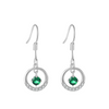 Cubic Zirconia Contemporary Crystal Drop Earrings, Danglers for Women & Girls (Silver)