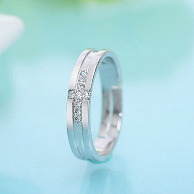 Nilu's Collection 925 Sterling Silver Plated Adjustable Romantic Imperial Couple Ring | Wedding, Engagement