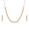 Nilu’s Collection Rose Gold Plated Necklace Set with Matching Earrings | Adjustable Chain | Premium AD Stone Jewelry for Women and Girls