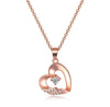 Affordable rose gold heart pendant necklace | Love Pendant for Women | Dainty rose gold heart necklace for gifts