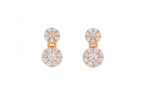 Rose Gold Plated AD Stone Necklace And Pair Of Earrings Jewelry Set for Women | Special Occasions, Wedding, Engagement, Dating | Anti Tarnish | Gift for Her
