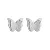 Premium Quality Dual Butterfly Silver Plated Stud Earrings for Girls, Women and Kids