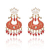 Nilu's Collection Handmade Ethnic Designer Red Floral Jhumka for Women & Girls Jhumki Earring