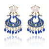 Nilu's Collection Handmade Ethnic Designer Blue Floral Jhumka for Women & Girls Jhumki Earring