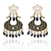 Handmade Ethnic Designer Black Floral Jhumka for Women & Girls Jhumki Earring