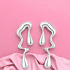 Abstract Drip Design Earrings in Silver Trendy and Modern Look | gift for her,gifts for womens & gilrls