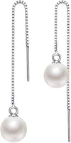 Pearl Tassel Long Drop Earrings for Women/Girls | Light weight | Sleek & Beautiful