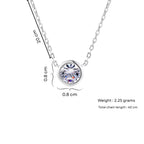 Nilu's Collection Silver Plated Pendant Necklace With Round Cut Solitaire Cubic Zirconia Diamond For Women And Girls | Anti-Tarnish | Anti-Allergy | Office Wear