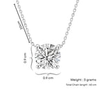 Nilu's Collection Silver Plated Pendant Necklace With Round Cut Solitaire American Diamond For Women And Girls | Anti-Tarnish | Anti-Allergy | Office Wear | Gifting