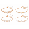 Nilu's Collection Rose Gold Plated Bracelet Set For Women And Girls