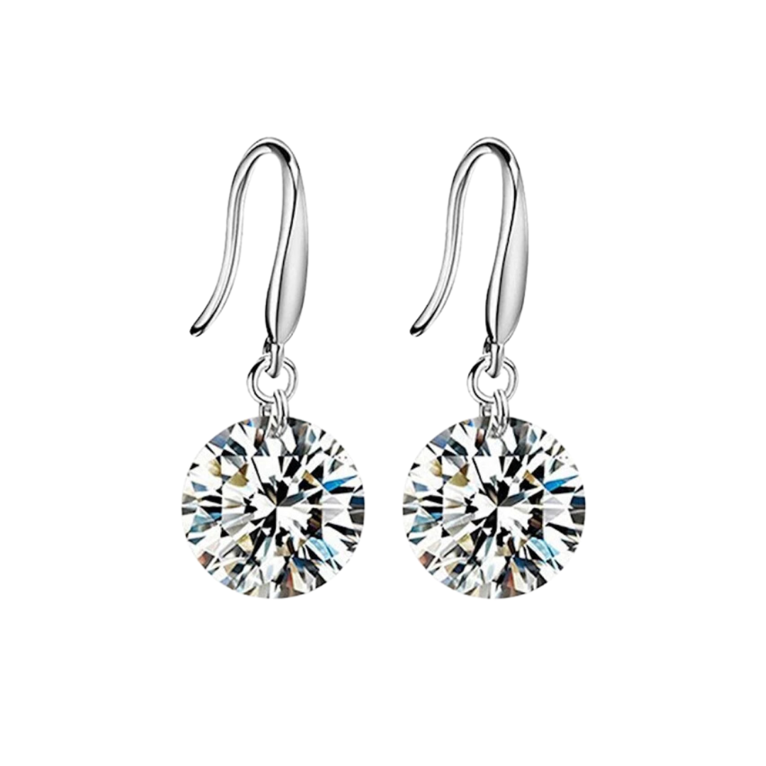 Silver Plated Austrian Crystal Drop Earrings for Women & Girls