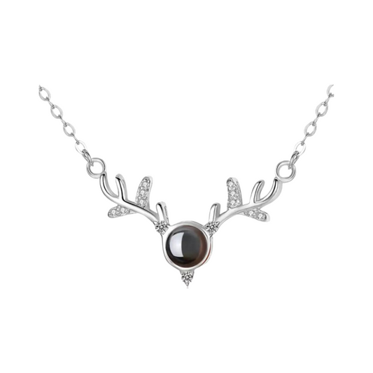 Nilu's Collection Nature Enthusiasts Deer-shaped Pendant with Chain for Women/ Girls