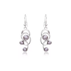 Platinum Plated Grey Simulated Pearl Fine African Beads Jewelry Set for Women Partywear Crystal Necklace EarringsJewel Set  (Pack of 1)