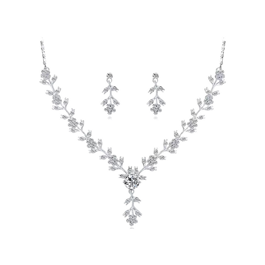 Fine Jewellery Set Necklace with Earrings Wedding Fashion trinkets for Women