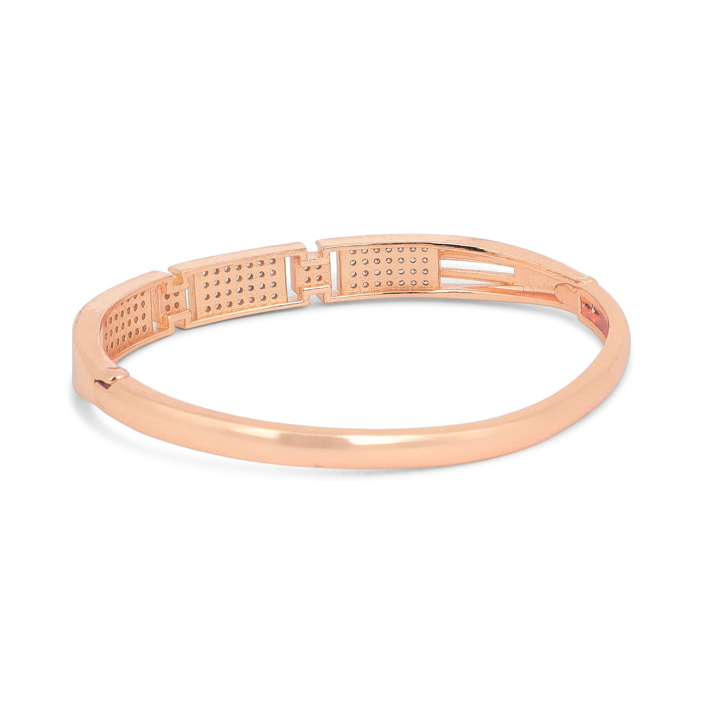 Nilu's Collection Rose Gold Plated With American Diamond kada Bracelet For Women And Girls |Anti- Tranish | Anti- Allergy | Office Wear