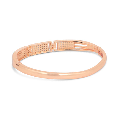 Nilu's Collection Rose Gold Plated With American Diamond kada Bracelet For Women And Girls |Anti- Tranish | Anti- Allergy | Office Wear