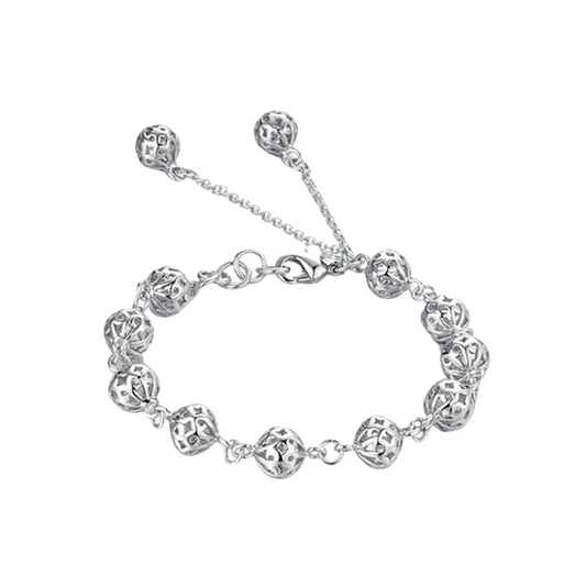 925 Sterling Silver Plated Stylish Adjustable Bracelet for Women & Girls