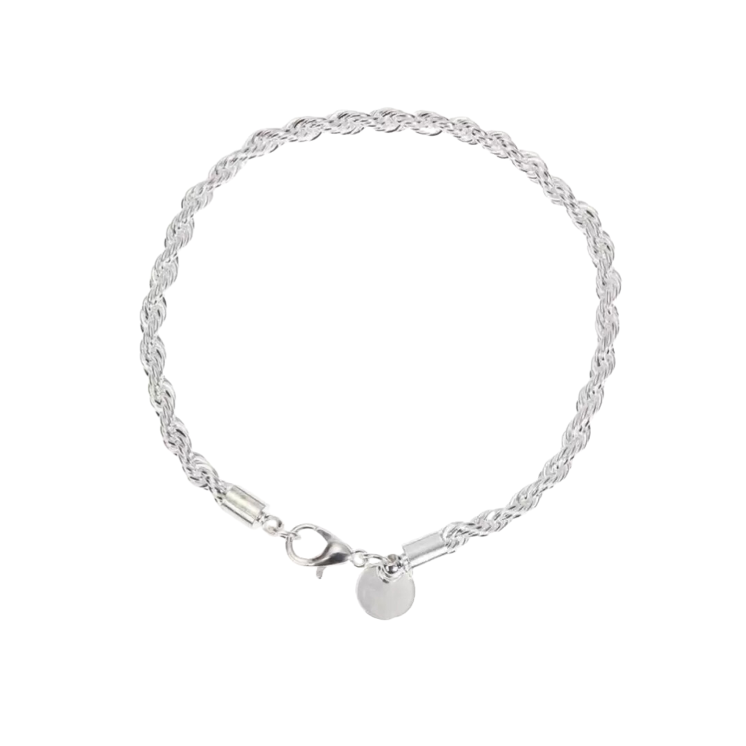 Sterling Silver Adjustable Charm Bracelet