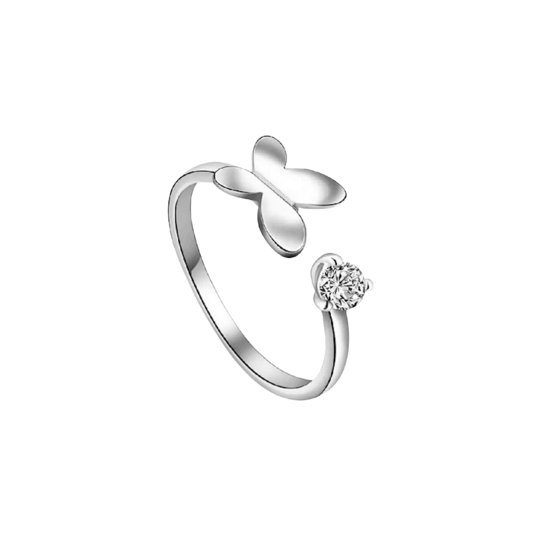 Everyday Wear Butterfly Adjustable Ring for Girls