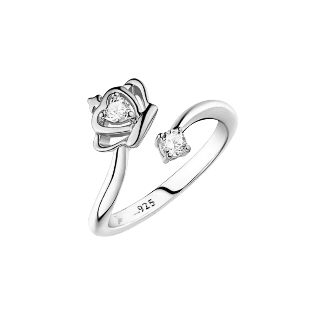 Crown Shape Women and Girls Adjustable Ring Jewellery