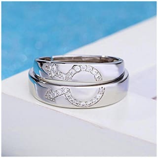 925 Sterling Silver Plated Romantic Imperial Couple Ring | Gift, Love, Wedding, Engagement