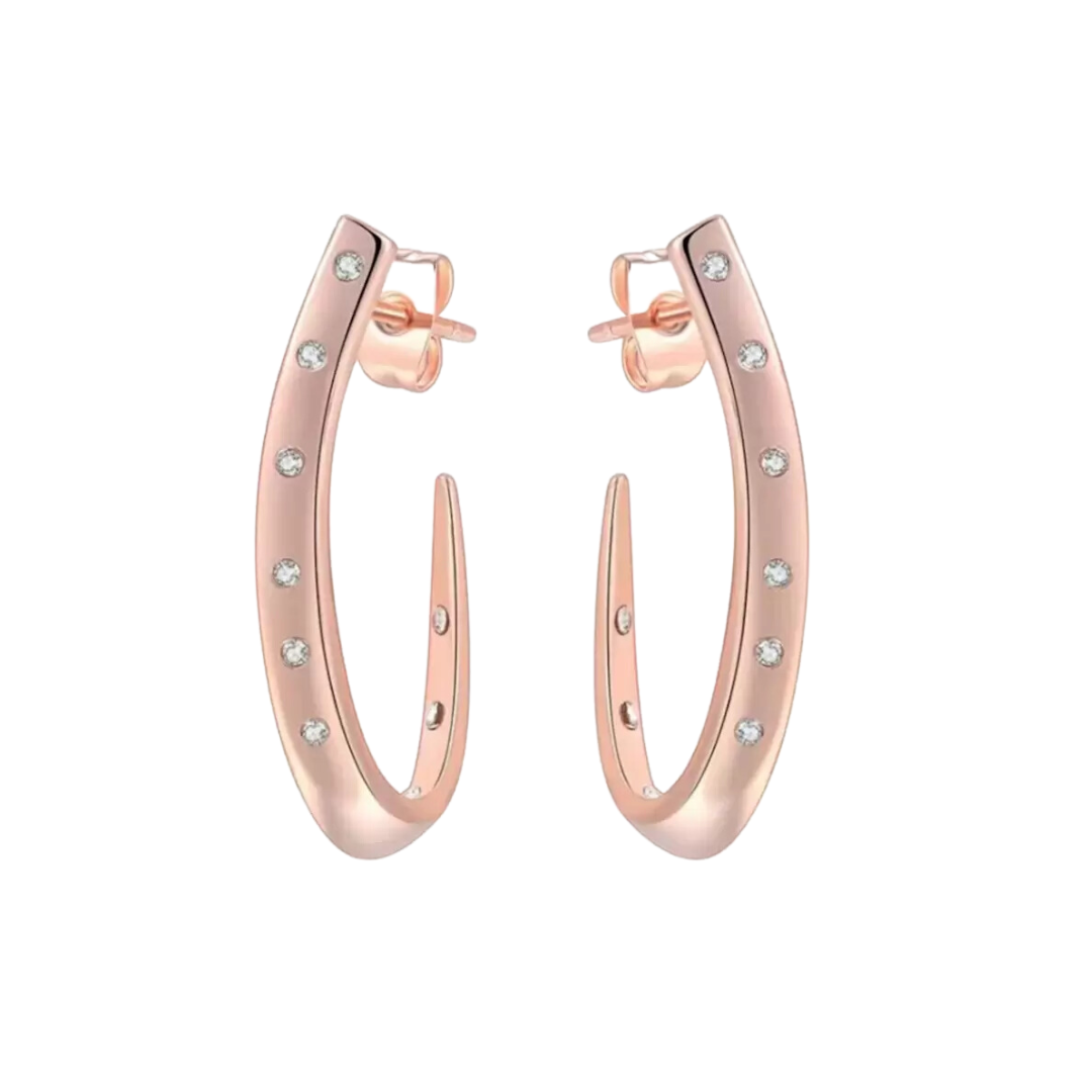 Stylish & Trendy 18K Rose Gold Plated Zircon Stone Earring for Girls and Women