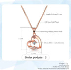 Affordable rose gold heart pendant necklace | Love Pendant for Women | Dainty rose gold heart necklace for gifts