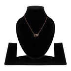 Nilu's Collectin Rose Gold Plated Double Heart Pendant Necklace With American Diamond  for Women and Girls |Anti-Tranish | Anti- Allergy | Office Wear