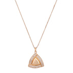 nilu's collection Rose Gold-Plated Geometric Pendant & Stud Earrings Set for Women | gift for her | gift for women & girl