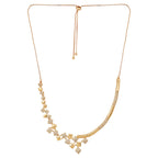 Rose Gold Plated Cubic Necklace Set with Earrings | American Diamond for Women & Girl | Gift For her