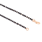 Nilu's Collection Rose Gold Plated Mangalsutra with Black Beads For Women