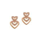 Rose Gold Plated AD Stone Necklace And Pair Of Earrings for Women | Special Occasions, Wedding, Engagement, Dating | Anti Tarnish | Gift for Her | Long Lasting Shine
