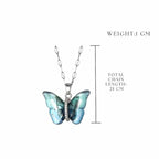 Combo of Butterfly Pendant Necklace with Studsfor Women & Girls | Silver Plated Studs | Birthday & Special Occassion Gift