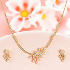 Premium Quality Rose Gold Plated Jewellery Set with AD stone | Anti Tarnish | Anti Allergy