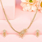 Premium Quality Rose Gold Plated Jewellery Set with AD stone | Anti Tarnish | Anti Allergy