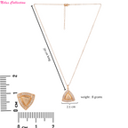 nilu's collection Rose Gold-Plated Geometric Pendant & Stud Earrings Set for Women | gift for her | gift for women & girl