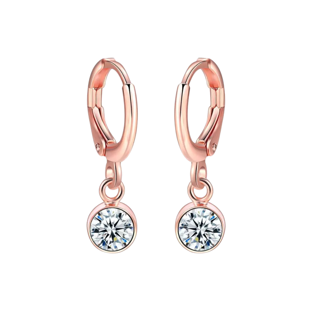 Rose Gold Plated Drop & Dangler Earrings, Clip-on Earrings for Girls & Women